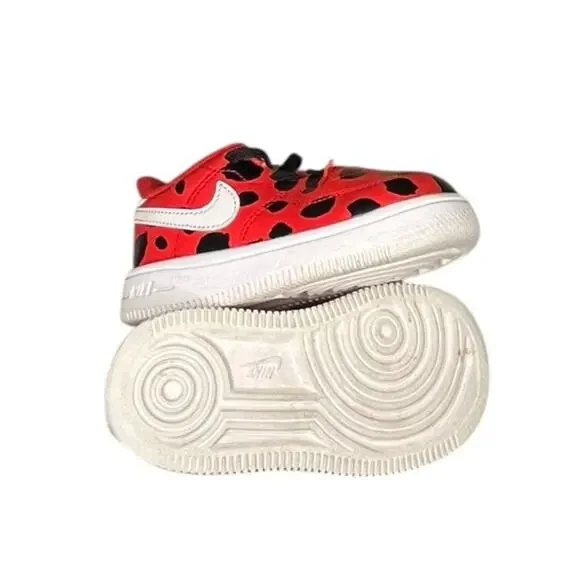 Nike Air Force 1 '18 SE TD 'Ladybug' Sneakers Size 7C DC8203-600 - Picture 5 of 6